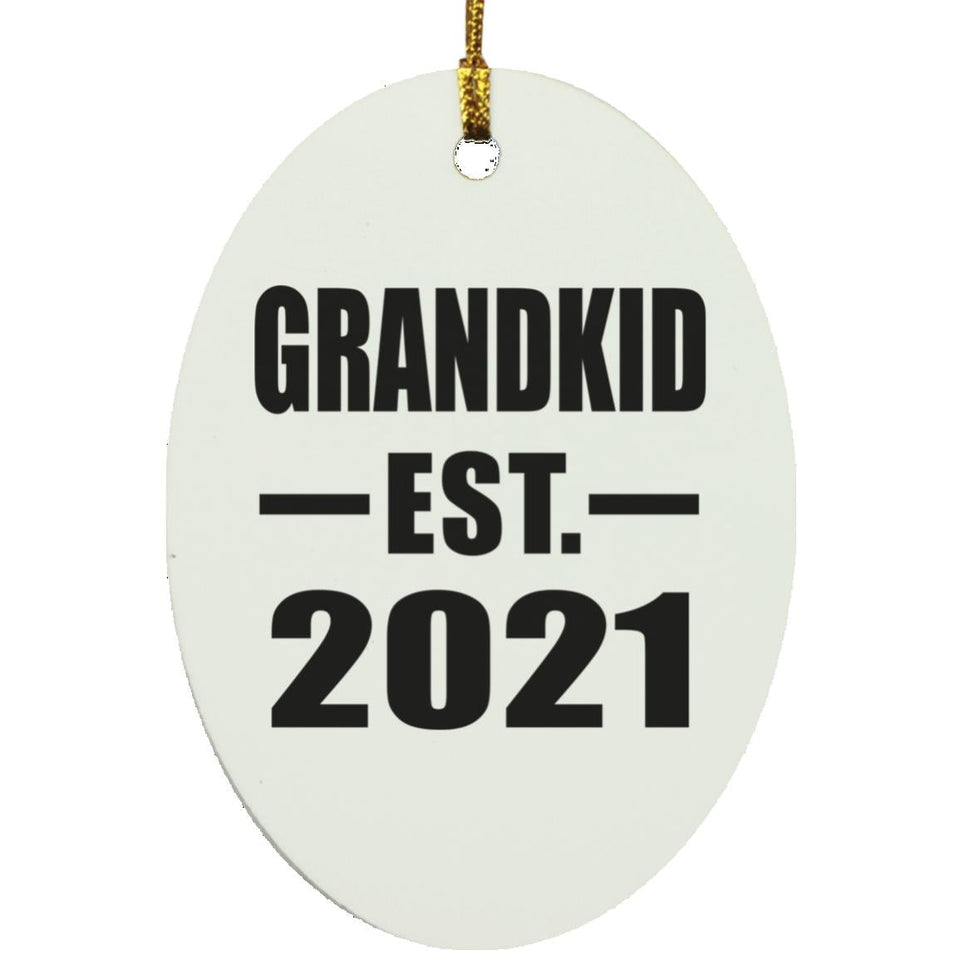 Grandkid Established EST. 2021 - Oval Ornament