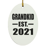 Grandkid Established EST. 2021 - Oval Ornament