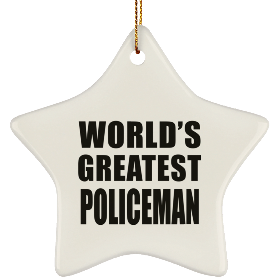 World's Greatest Policeman - Star Ornament
