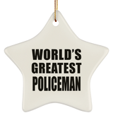 World's Greatest Policeman - Star Ornament