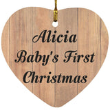 Alicia Baby's First Christmas - Heart Ornament C