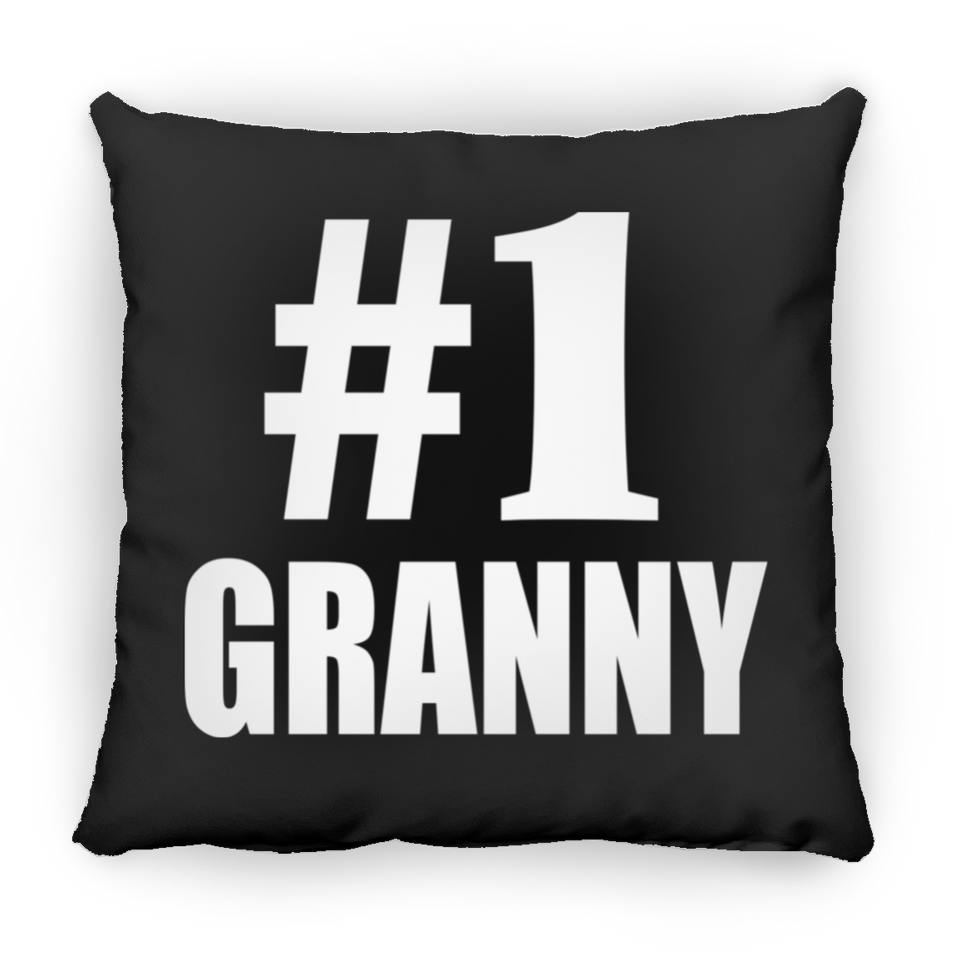 Number One #1 Granny - Throw Pillow Black