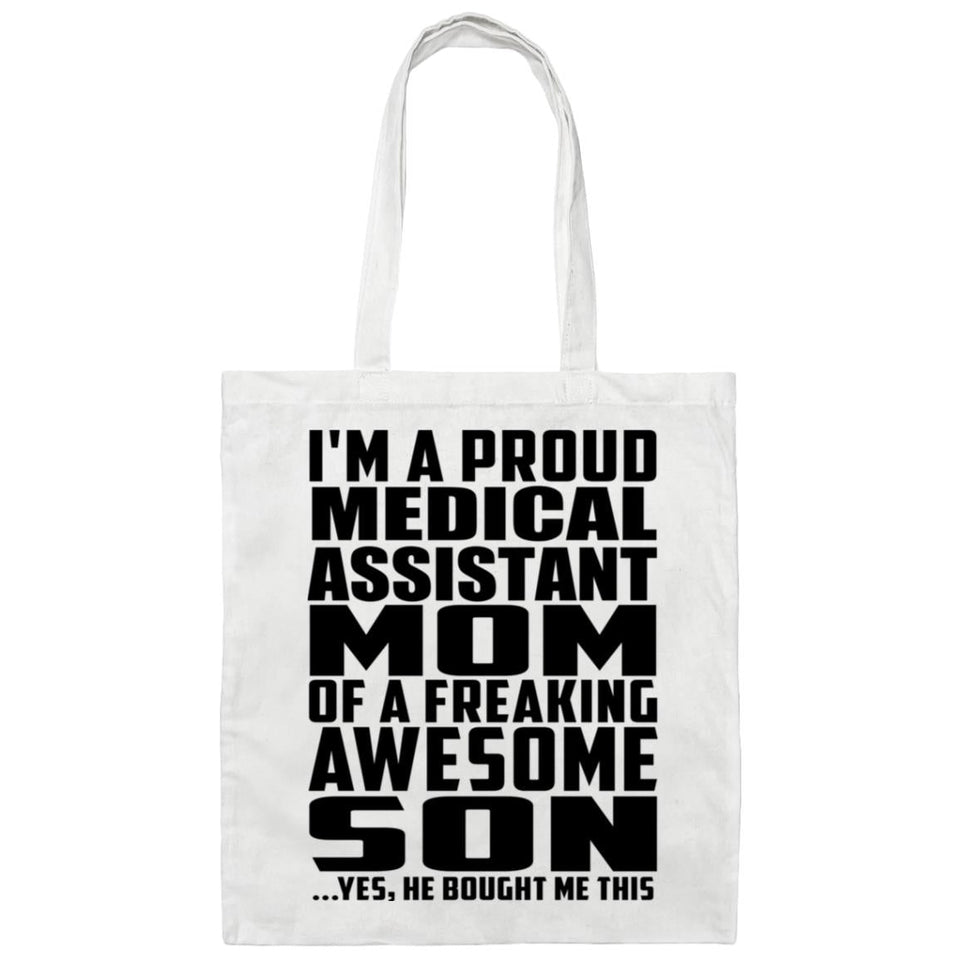 Proud Medical Assistant Mom Of Awesome Son - Tote Bag White