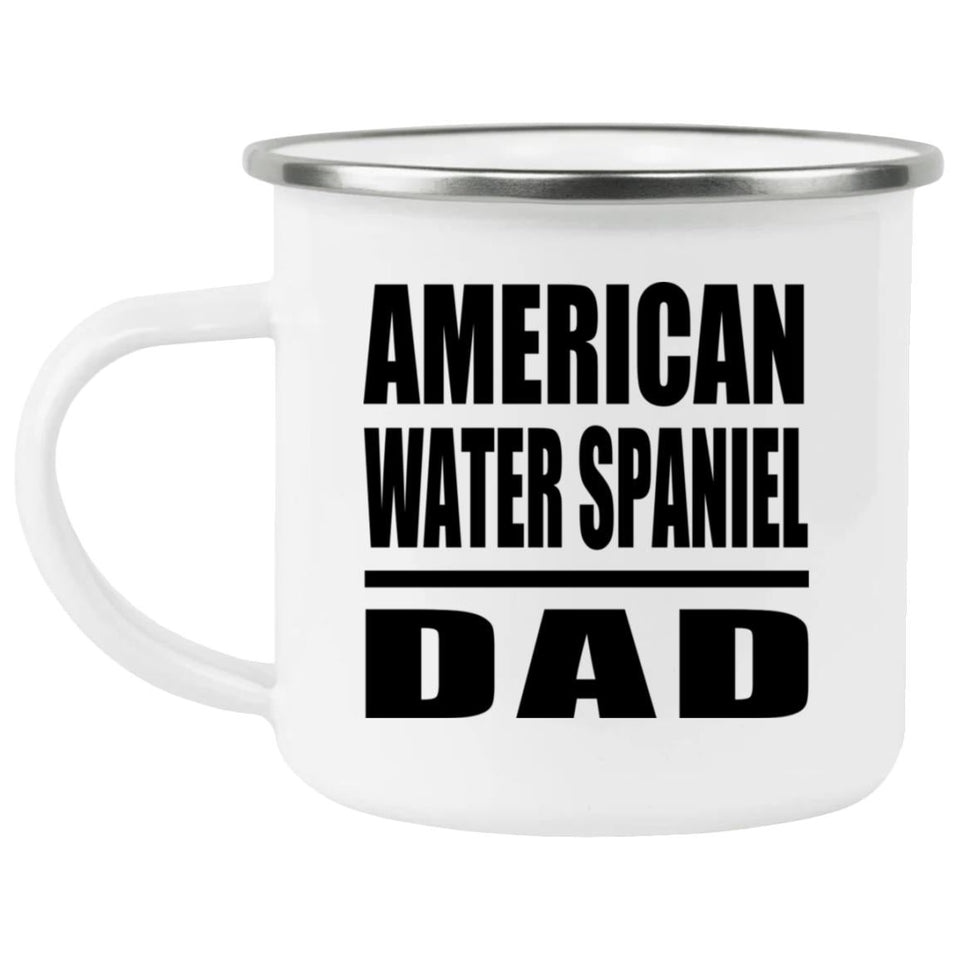 American Water Spaniel Dad - 12oz Camping Mug