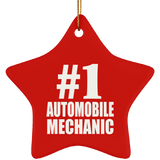 Number One #1 Automobile Mechanic - Star Ornament