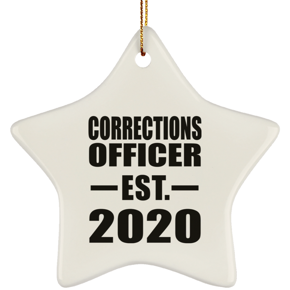 Corrections Officer Established EST. 2020 - Star Ornament