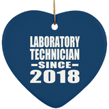 Laboratory Technician Since 2018 - Heart Ornament