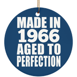 58th Birthday Made In 1966 Aged to Perfection - Circle Ornament