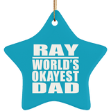 Ray World's Okayest Dad - Star Ornament