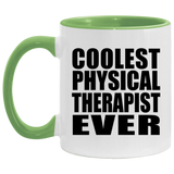 Coolest Physical Therapist Ever - 11oz Accent Mug Green