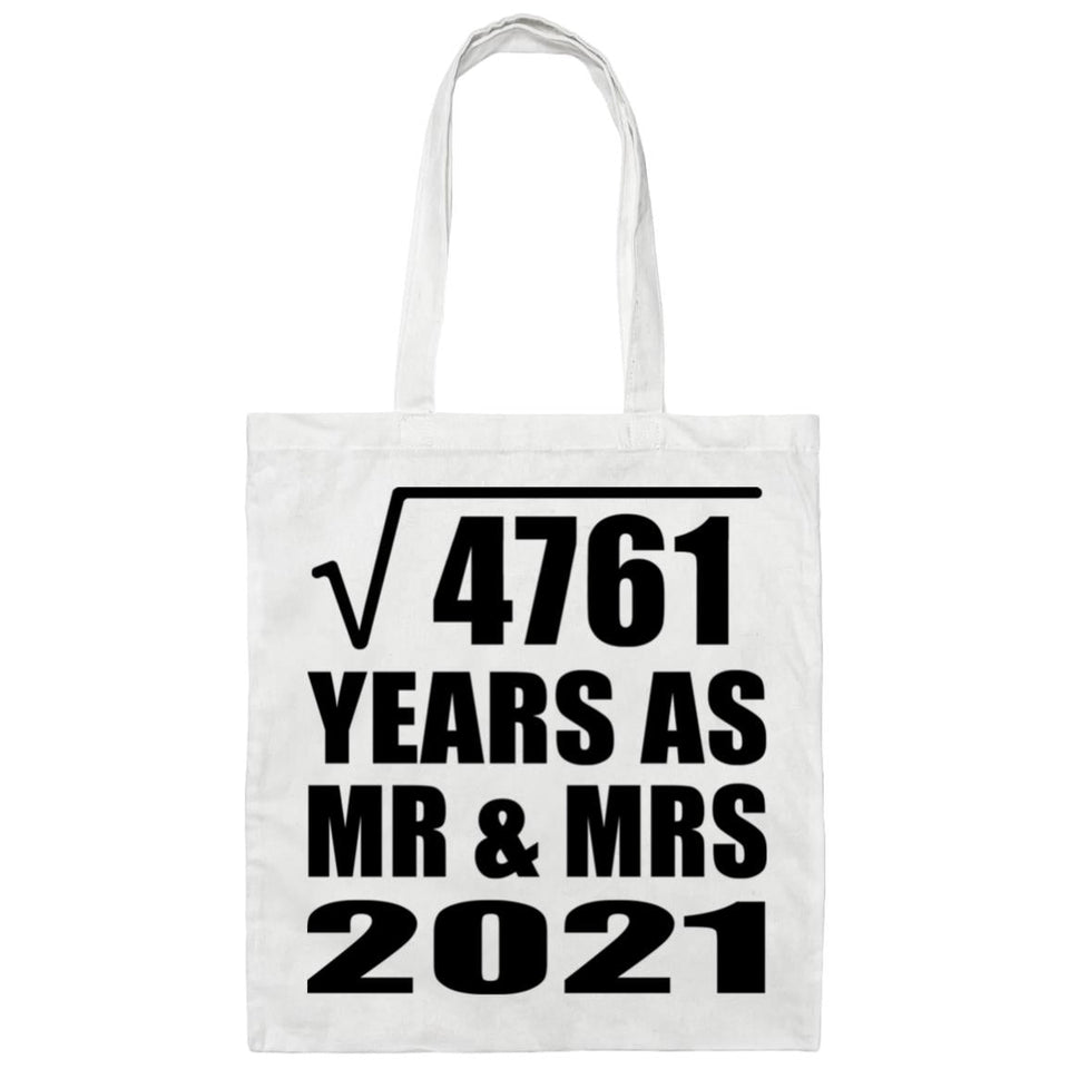 69th Anniversary Square Root of 4761 Years As Mr & Mrs 2021 - Tote Bag White