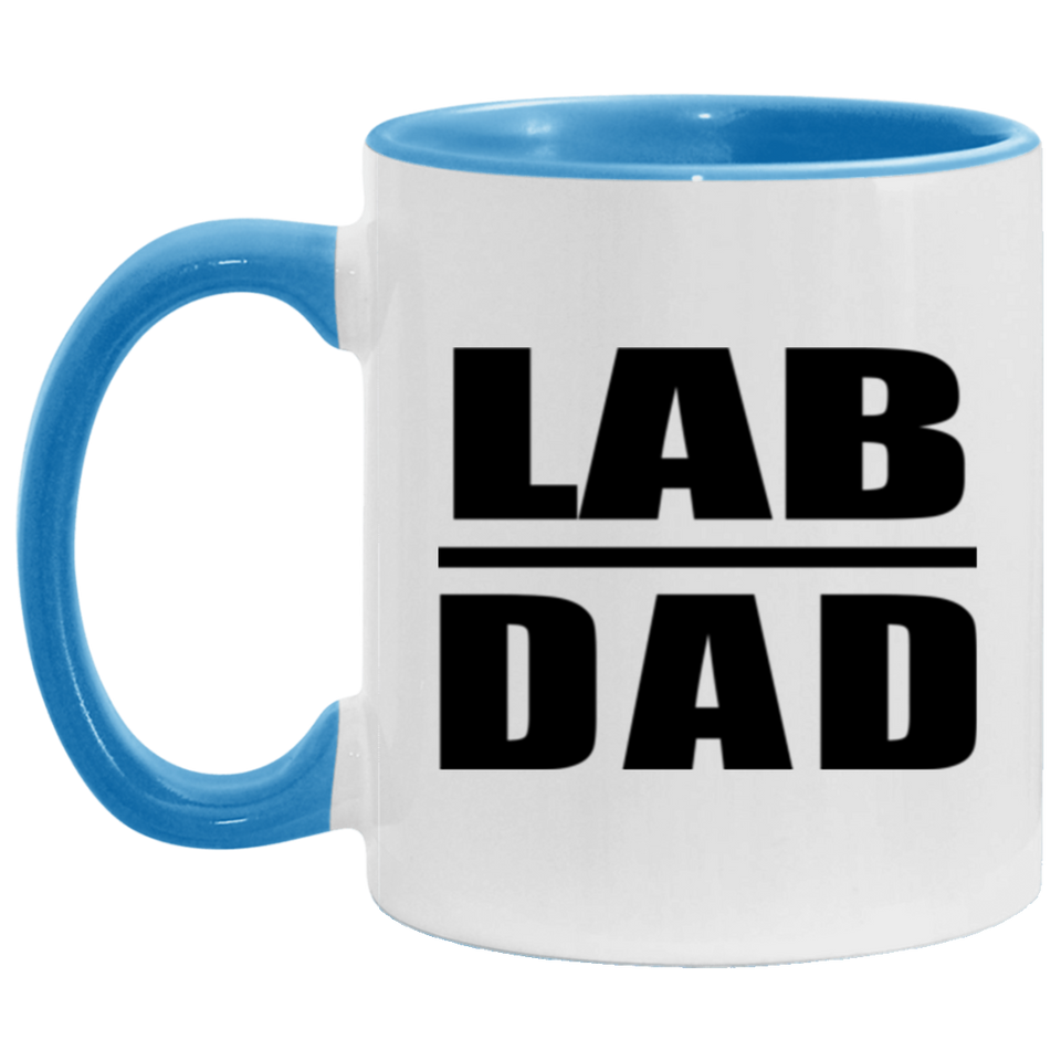 Lab Dad - 11oz Accent Mug Blue