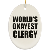 World's Okayest Clergy - Oval Ornament