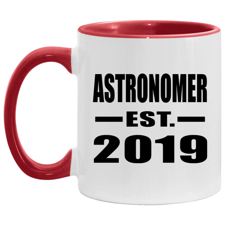 Astronomer Established EST. 2019 - 11oz Accent Mug Red