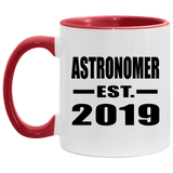 Astronomer Established EST. 2019 - 11oz Accent Mug Red
