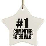 Number One #1 Computer Systems Analyst - Star Ornament