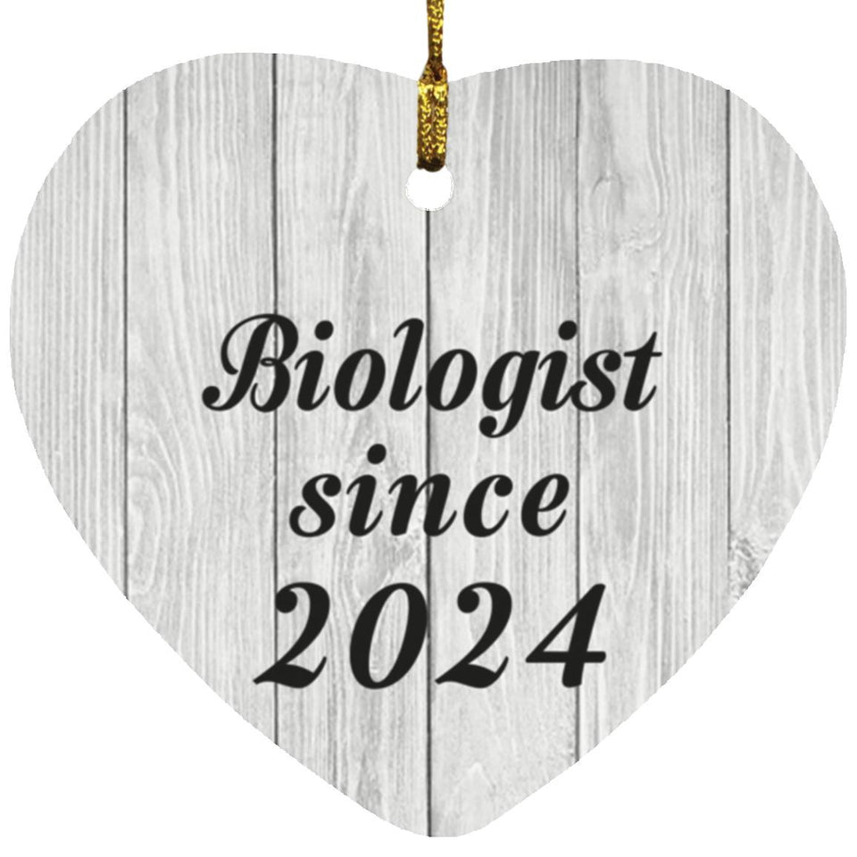 Biologist Since 2024 - Heart Ornament F