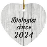 Biologist Since 2024 - Heart Ornament F
