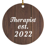 Therapist Established Est. 2022 - Circle Ornament D