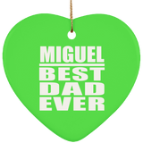 Miguel Best Dad Ever - Heart Ornament