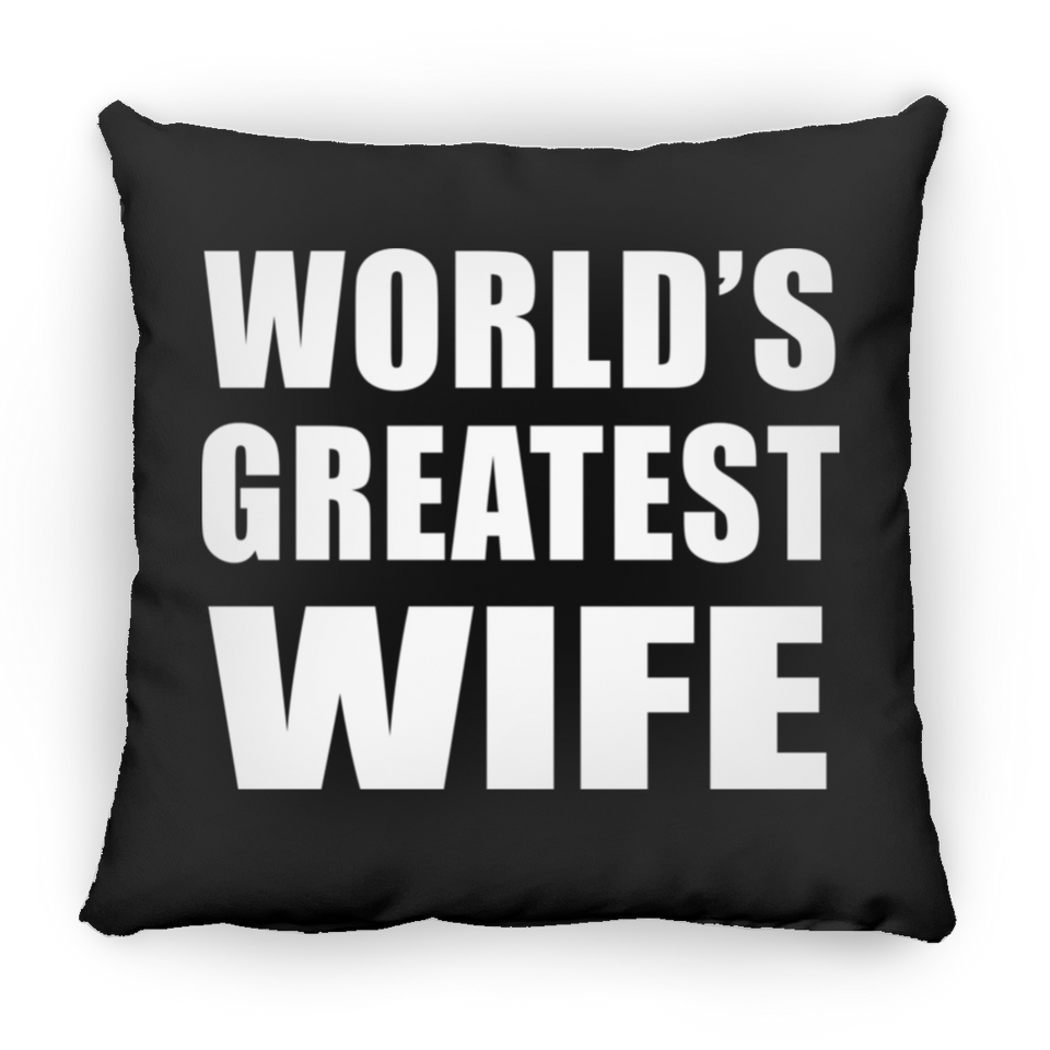 World's Greatest Wife - Throw Pillow Black