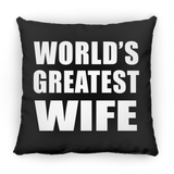 World's Greatest Wife - Throw Pillow Black