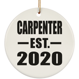 Carpenter Established EST. 2020 - Circle Ornament