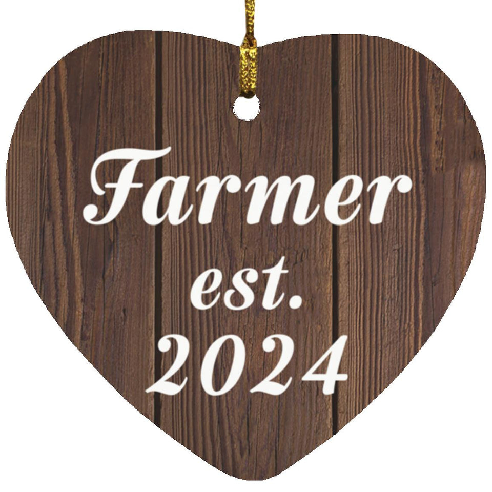 Farmer Established Est. 2024 - Heart Ornament D
