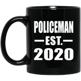 Policeman Established EST. 2020 - 11oz Coffee Mug Black