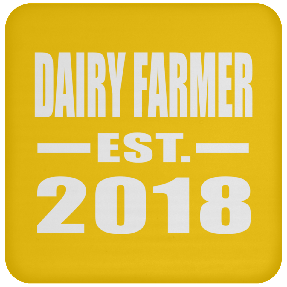 Dairy Farmer Established EST. 2018 - Drink Coaster