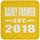Dairy Farmer Established EST. 2018 - Drink Coaster