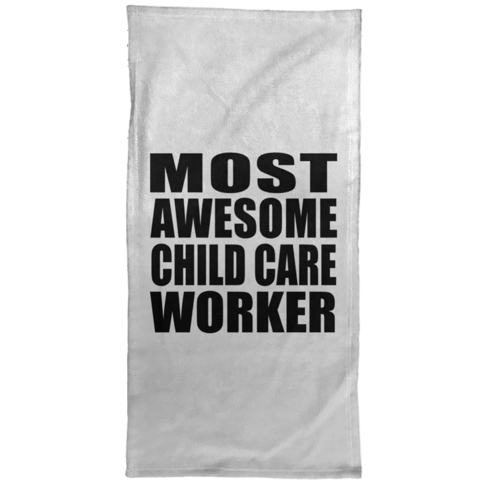 Most Awesome Child Care Worker - Hand Towel