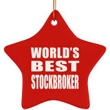 World's Best Stockbroker - Star Ornament