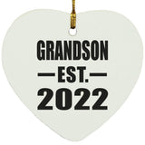 Grandson Established EST. 2022 - Heart Ornament
