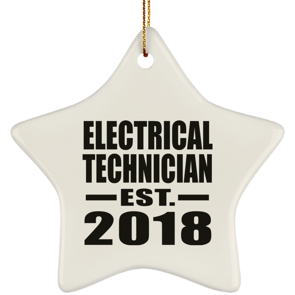 Electrical Technician Established EST. 2018 - Star Ornament