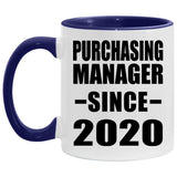 Purchasing Manager Since 2020 - 11oz Accent Mug Purple