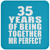 35th Anniversary 35 Years Of Being Mr Perfect - Drink Coaster