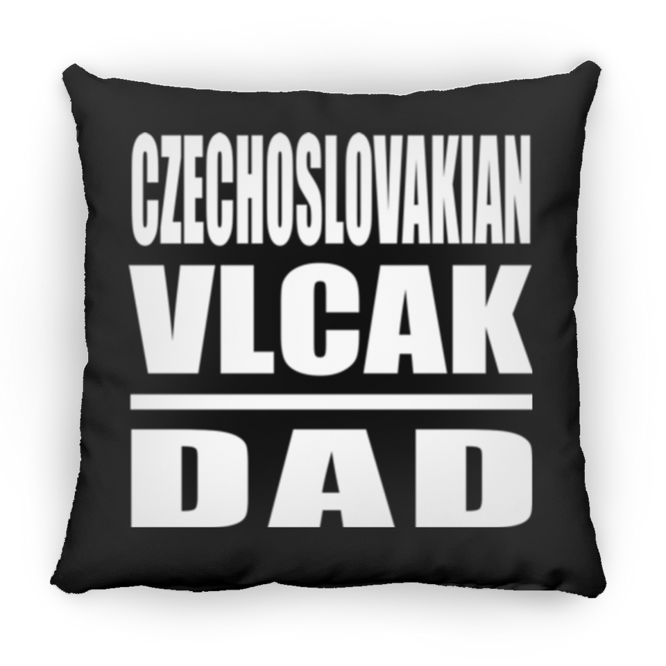 Czechoslovakian Vlcak Dad - Throw Pillow Black