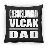 Czechoslovakian Vlcak Dad - Throw Pillow Black