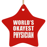 World's Okayest Physician - Star Ornament