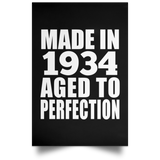 90th Birthday Made In 1934 Aged to Perfection - Poster Portrait