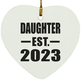 Daughter Established EST. 2023 - Heart Ornament