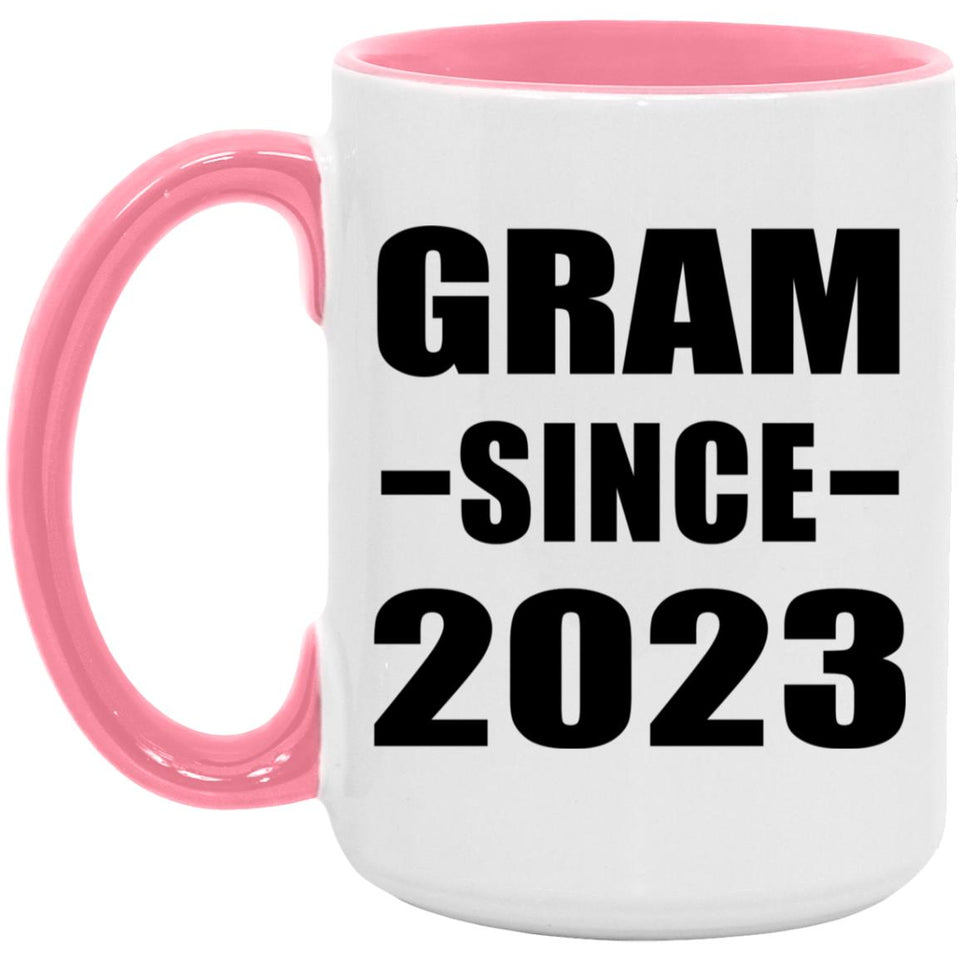 Gram Since 2023 - 15oz Accent Mug Pink