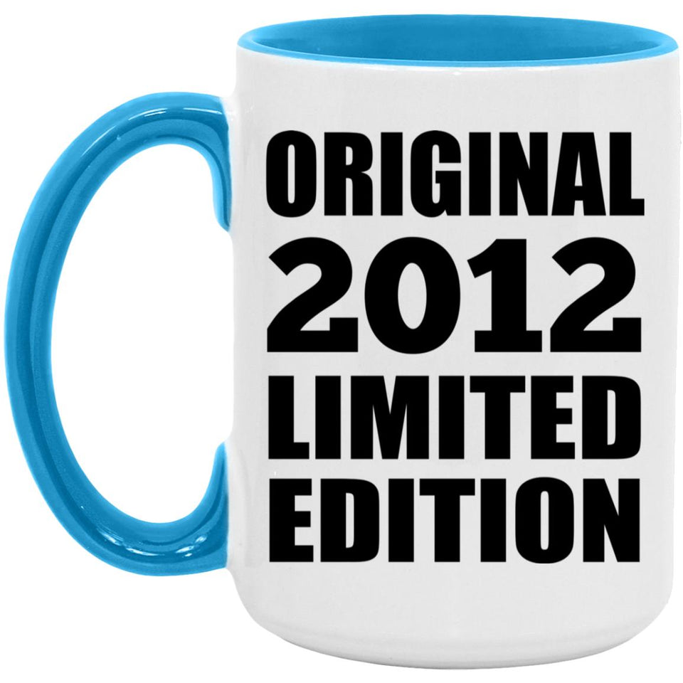 12th Birthday Original 2012 Limited Edition - 15oz Accent Mug Blue