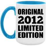12th Birthday Original 2012 Limited Edition - 15oz Accent Mug Blue