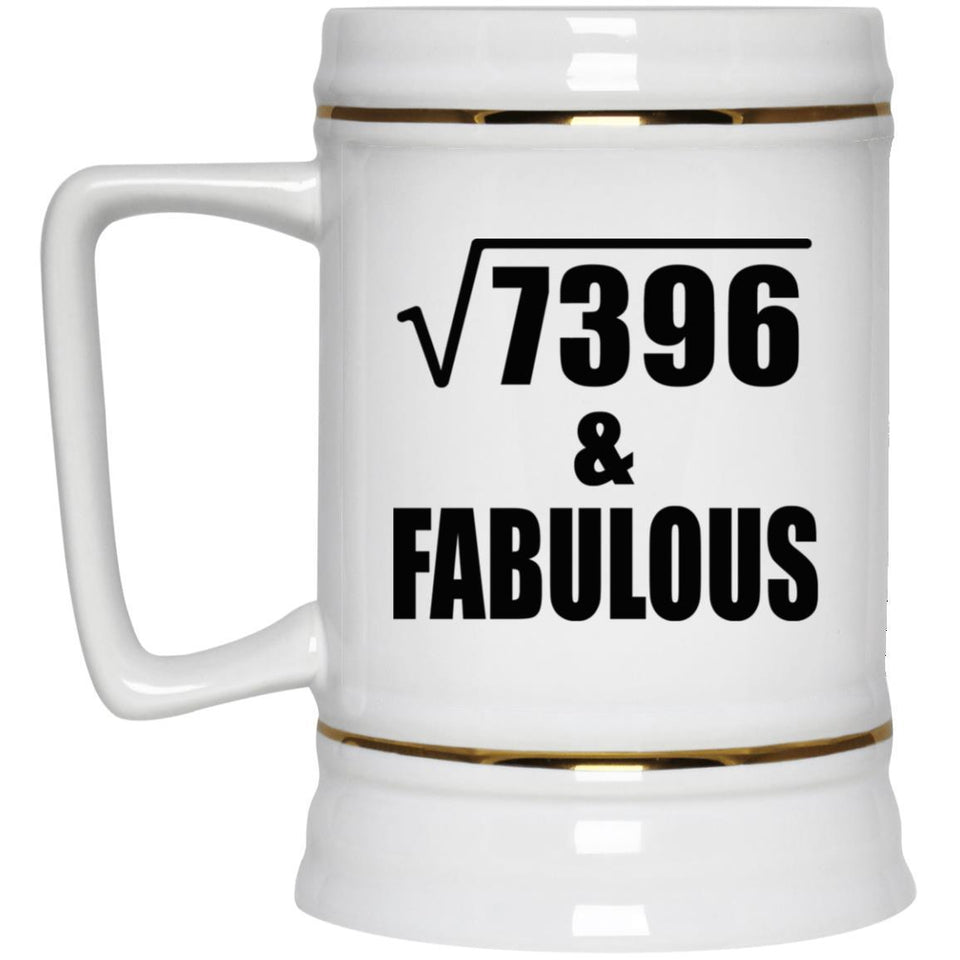 86th Birthday Square Root of 7396 & Fabulous - Beer Stein