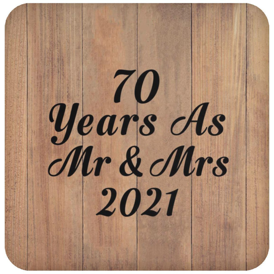 70 Years As Mr & Mrs 2021 - Drink Coaster C
