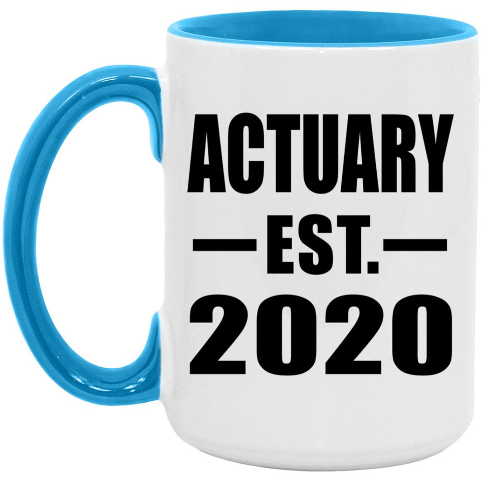 Actuary Established EST. 2020 - 15oz Accent Mug Blue