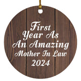 First Year As An Amazing Mother In Law 2024 - Circle Ornament D