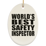 World's Best Safety Inspector - Oval Ornament